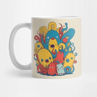 funny octopus cartoon Mug